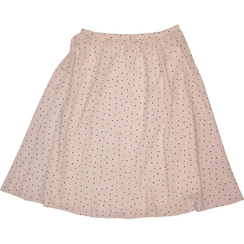 70s Satin Skirt with Confetti Dots