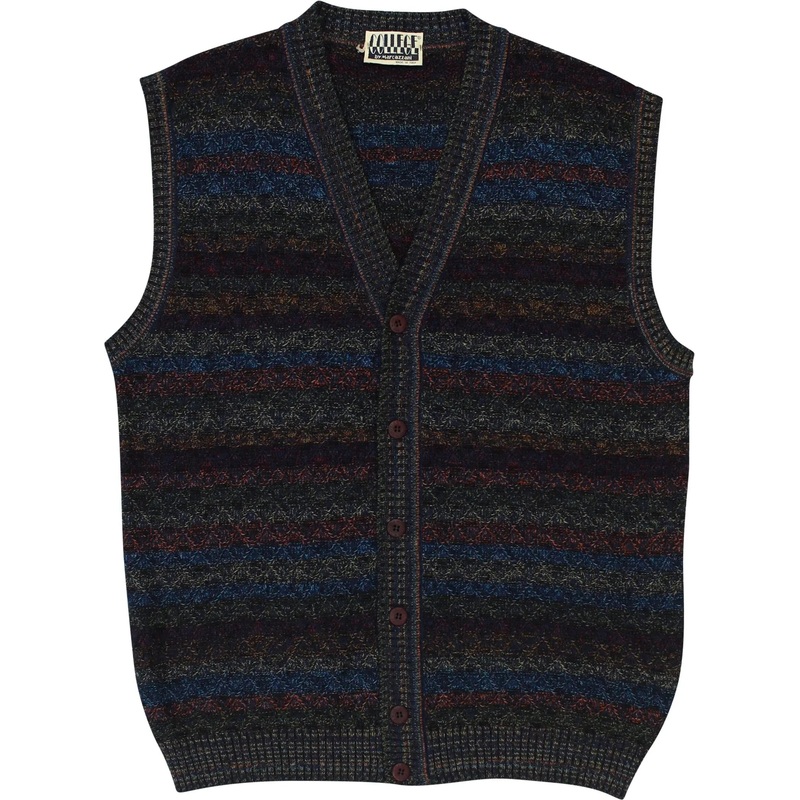 Vintage Knitted Sleeveless Vest College by Marcazzani