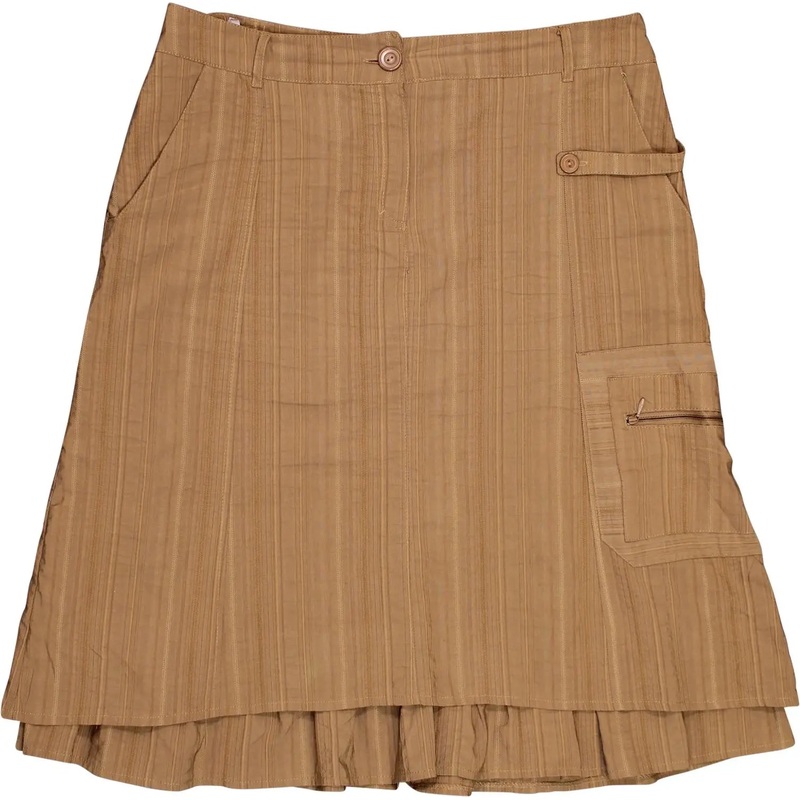 00s Striped Flared Cargo Skirt