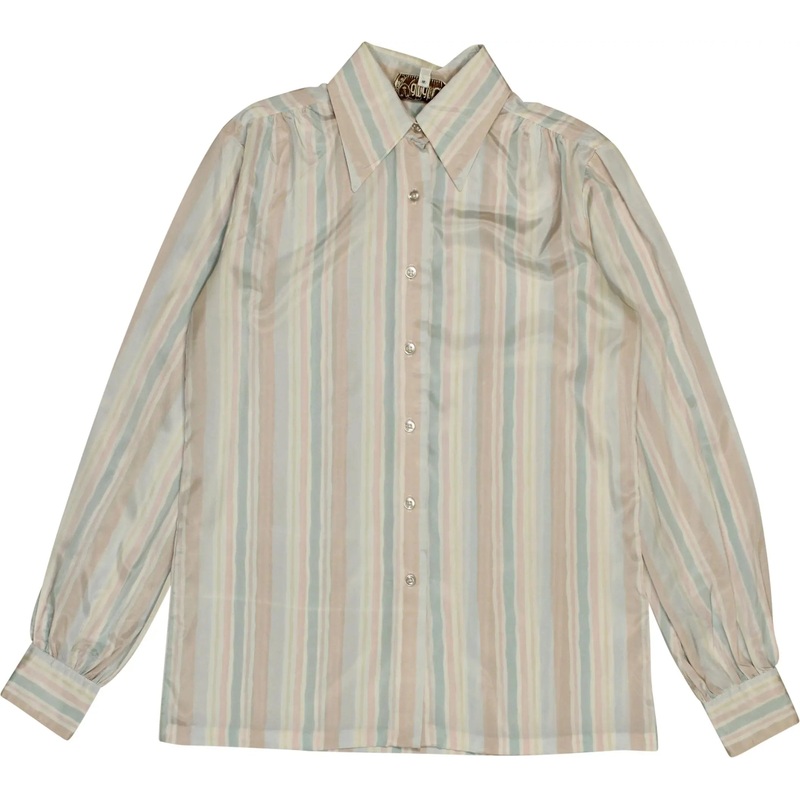 70s Satin Striped Shirt