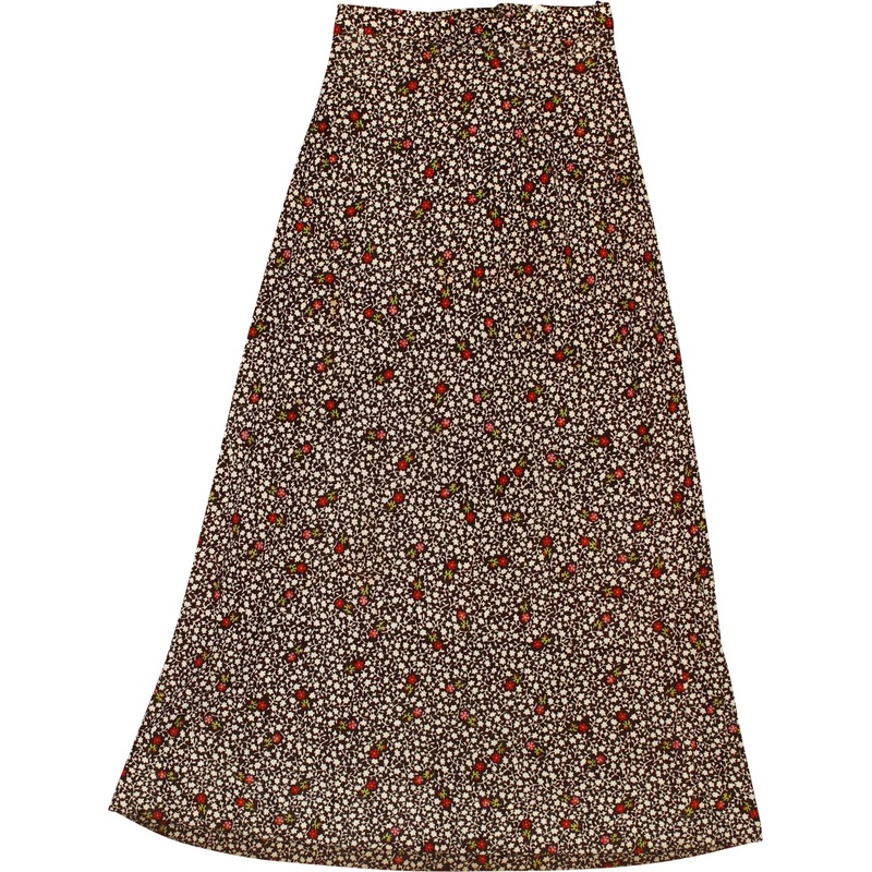70s floral midi skirt