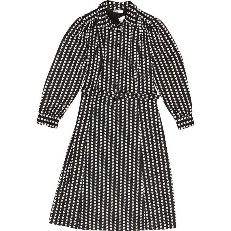 70s Style Belted Midi Dress