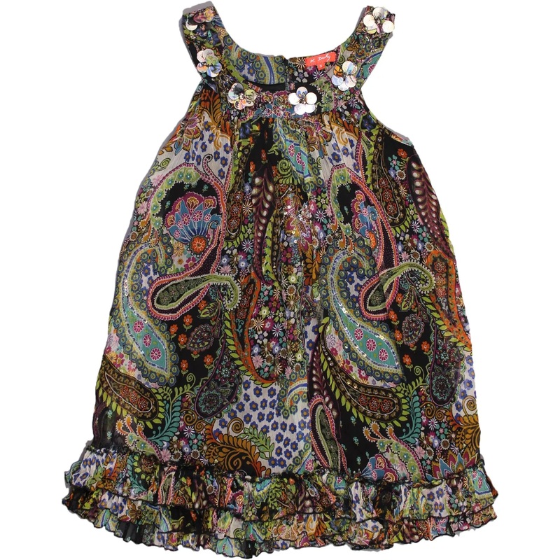 00s Boho Paisley Ruffle Tunic