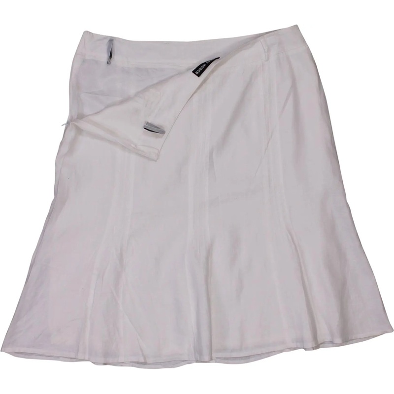 00s White Flared Skirt