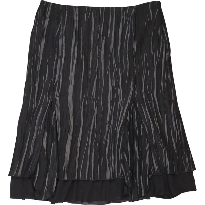 00s Black Layered Ruffle Skirt