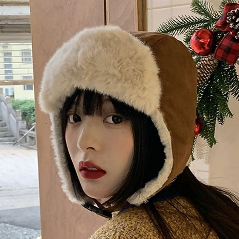 Earflap Hat|Army Green|Black|Coffee|Gray|Pink|One Size