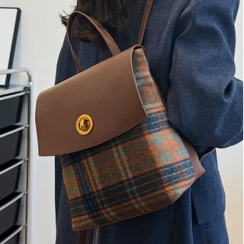 Plaid Flap Backpack|Leopard Print – Black|Leopard Print – Brown|Plaid – Black|Plaid – Brown|One Size