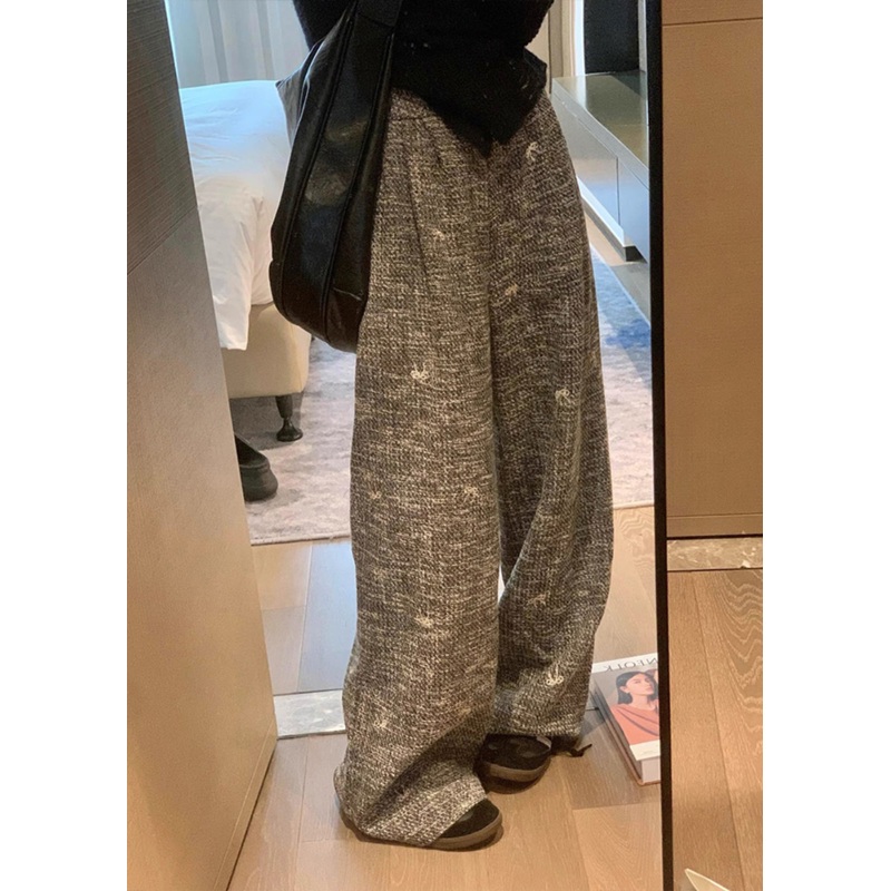 Casual Khaki High Waist Wide Leg Pants Fall RF006