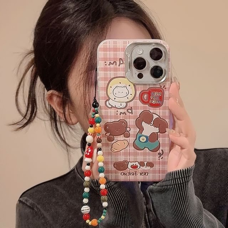 Cartoon Plaid Phone Case|With Chain – Plaid – Pink|Without Chain – Plaid – Pink|Huawei Mate 40 Pro|Huawei Mate 50 Pro|Huawei Mate 60|Huawei Mate 60 Pro|iPhone 11|iPhone 12 / iPhone 12 Pro|iPhone 12 Pro Max|iPhone 13|iPhone 13 Pro|iPhone 13 Pro Max|iPhone