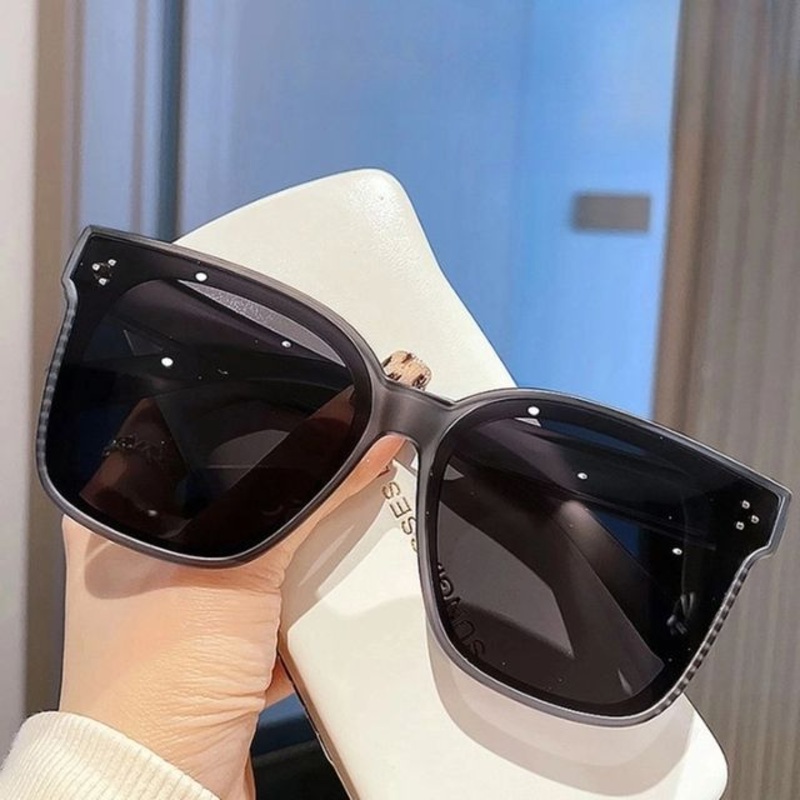 Square Polarized Sunglasses|Beige|Black|Glossy Black|Gray|Green|Matte – Curcumin|One Size