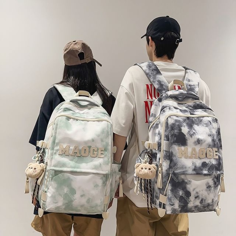 Backpack Lettering Charm Set Bag Dye Tie /