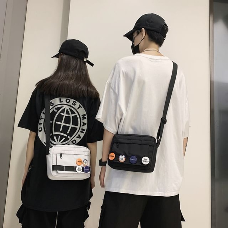 Bag Plain Crossbody|Black|Light Gray|One Size