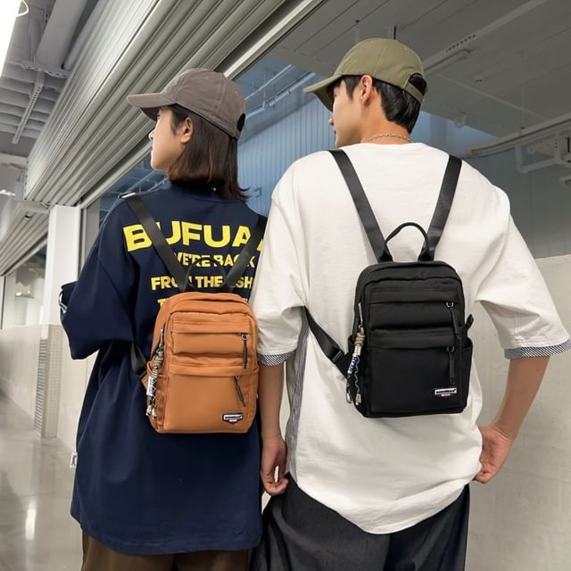 Mini Lettering Backpack|Black|Pink|Tangerine|One Size