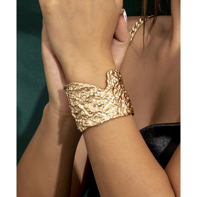 Casual Gold Stainless Steel Alloy Open Rings YI012