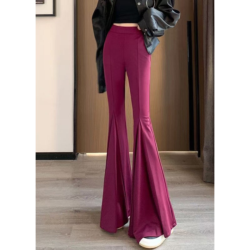 Fine Rose Silm Fit Spandex Flare Bottoms Pants Spring YP035