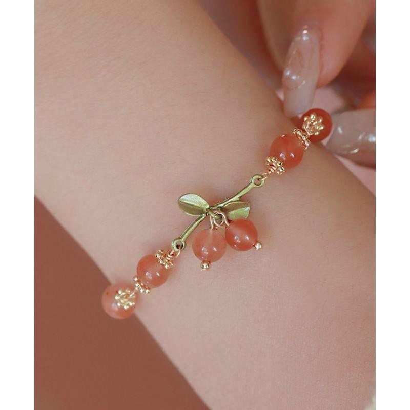 New Early Spring Sweet Cherry Brlet for Women Charm Bracelet Design YI036