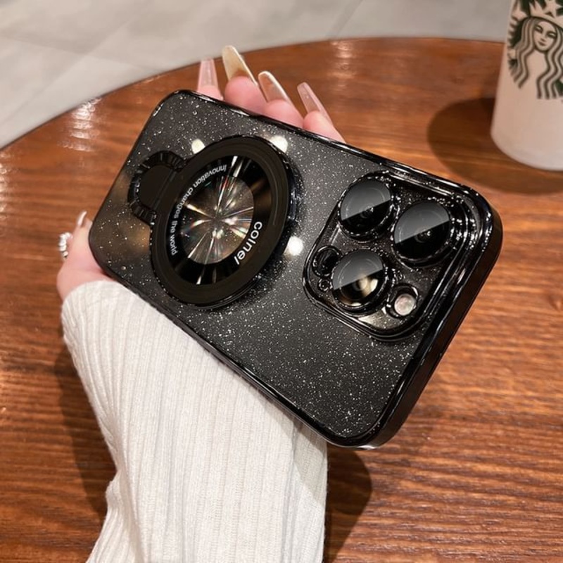 Ring Phone Stand Glitter Case|Black|iPhone 12|iPhone 12 Pro|iPhone 12 Pro Max|iPhone 13|iPhone 13 Pro|iPhone 13 Pro Max|iPhone 14|iPhone 14 Pro|iPhone 14 Pro Max|iPhone 15|iPhone 15 Plus|iPhone 15 Pro|iPhone 15 Pro Max