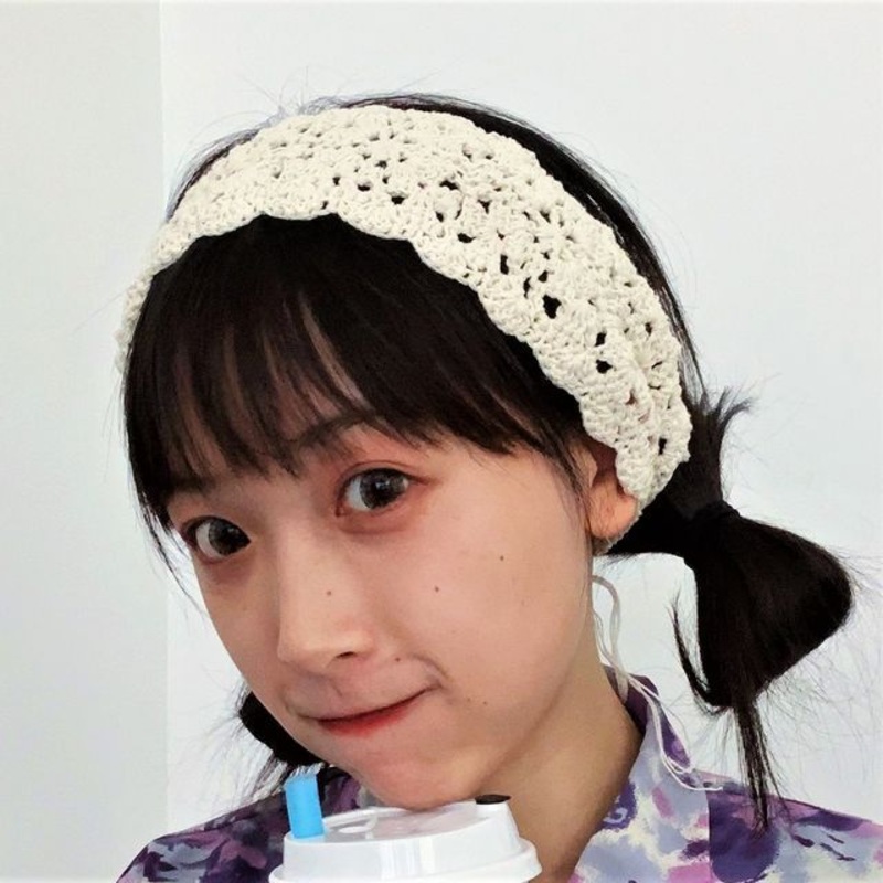 Eyelet Headband Knit|Beige|Black|Gray|Khaki|Wine Red|One Size