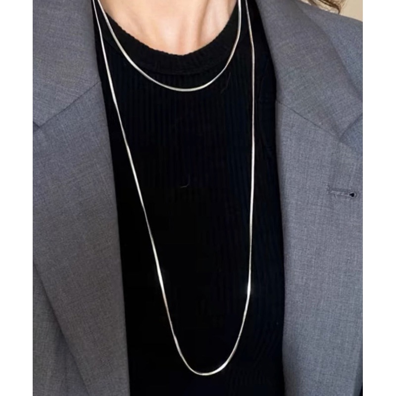 Steel Double Silk Stainless Loose Necklace Layer