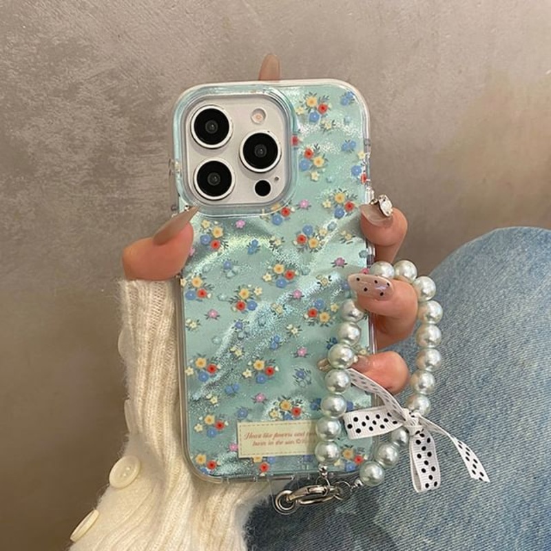 Strap Phone Case / Set Floral|With Strap – Green|Without Strap – Green|iPhone 13|iPhone 13 Pro|iPhone 13 Pro Max|iPhone 14|iPhone 14 Pro|iPhone 14 Pro Max|iPhone 15|iPhone 15 Pro|iPhone 15 Pro Max|iPhone 16|iPhone 16 Pro|iPhone 16 Pro Max