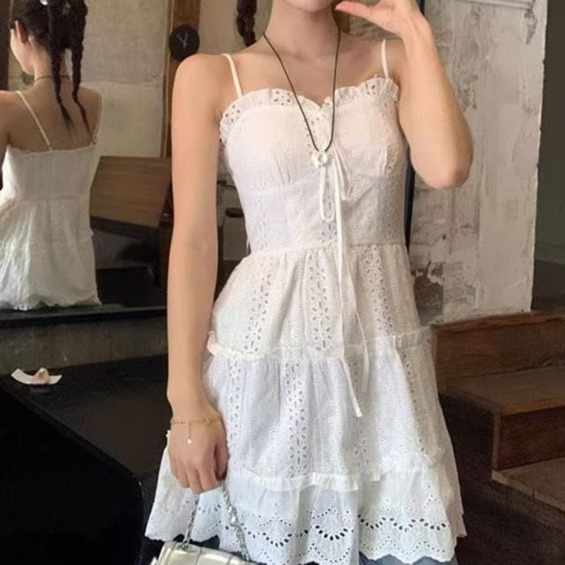 Top Flowy Lace Camisole|White|S|M|L