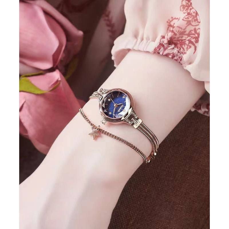 Alloy Blue Vogue Glass Watches Tempered