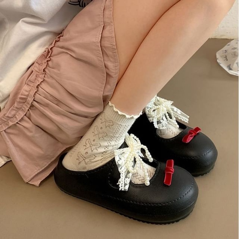Leather Faux Beaded Sandals|Black|Khaki|White|36 To 37|38 To 39|40 To 41