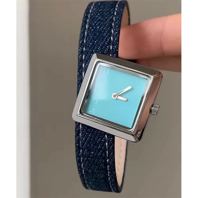 Quartz Boutique Waterproof Denim Watches Movement Fabric Red