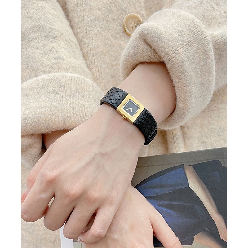 Quartz Gold Movement Waterproof Fine Leather Watches