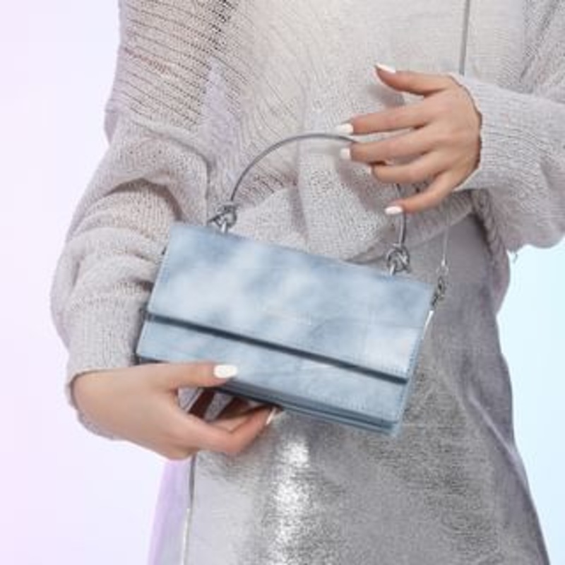 Faux Flap Strap Bag Chain Top Leather Crossbody Handle