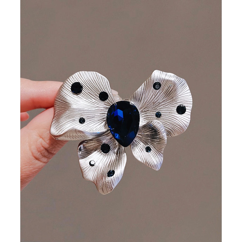 Chic Alloy Blue Butterfly Hairpin Crystal