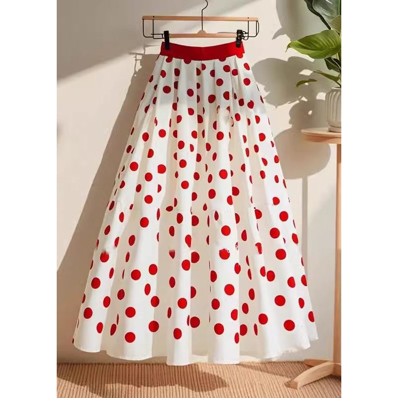 Skirts A Print White Line Natural Dot