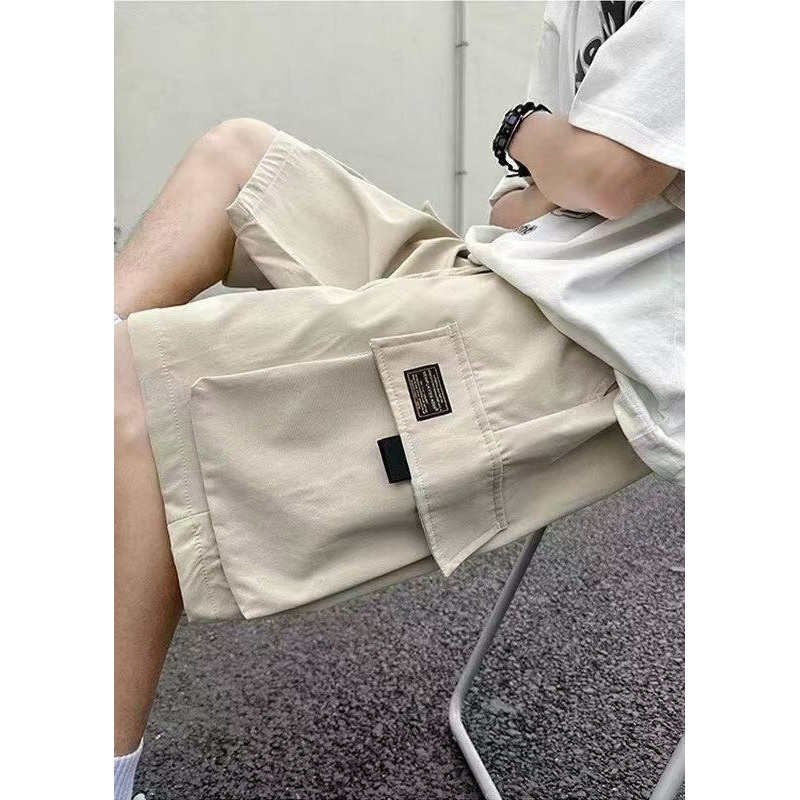 Cotton Mens Shorts Khaki Up Light Pockets New Lace Summer