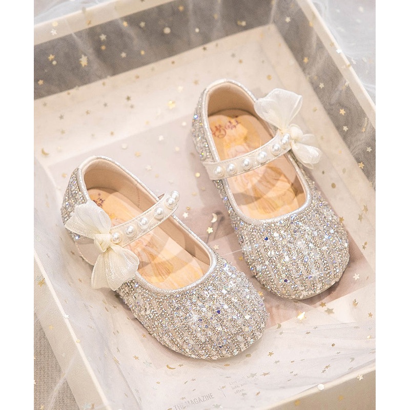 Bottom Soft New Beige 2025 Zircon Shoes Girls’ Princess