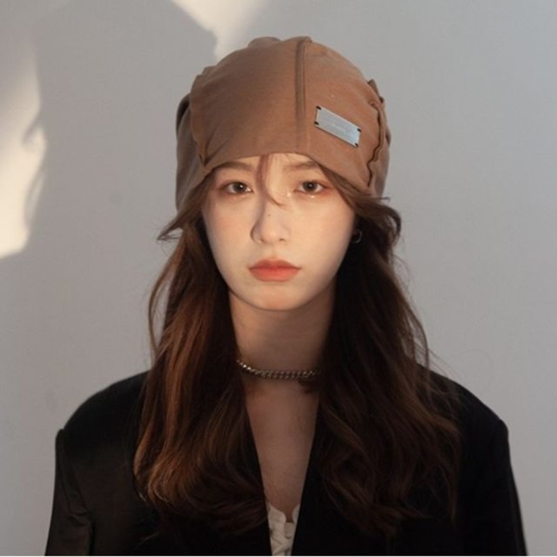 Buckled Beanie Metal|Black|Gray|Khaki|Off-White|One Size