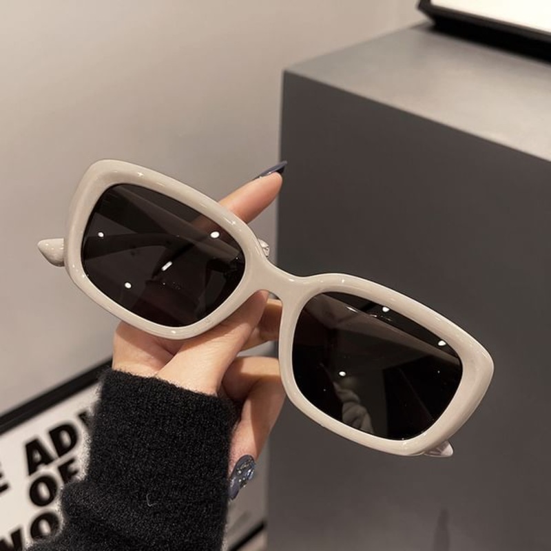 Frame Sunglasses Rectangle|Polarized – With Case & Cleaning Cloth – Black Frame – Black|Polarized – With Case & Cleaning Cloth – Black Frame – Pink|Polarized – With Case & Cleaning Cloth – CocoaLight Gray|One Size