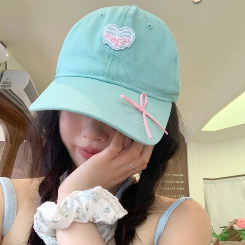 Heart Baseball Embroidered Cap