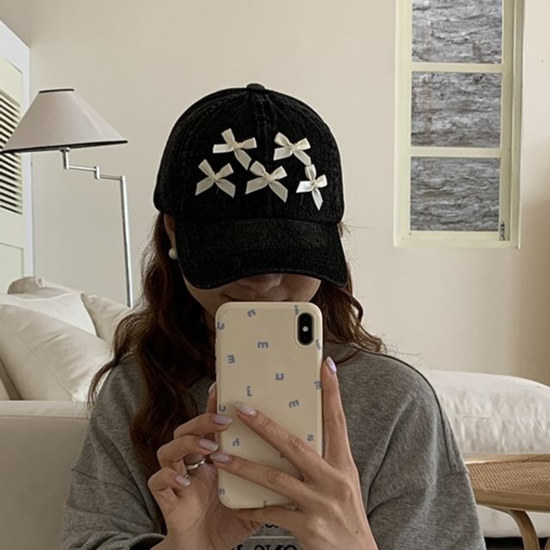 Cap Bow Baseball|Light Blue|One Size