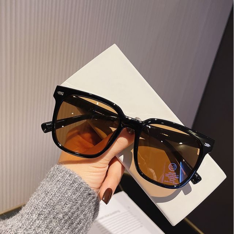 Sunglasses Square Resin|Black|Frame – Black & Lens – Brown|Off-White|One Size