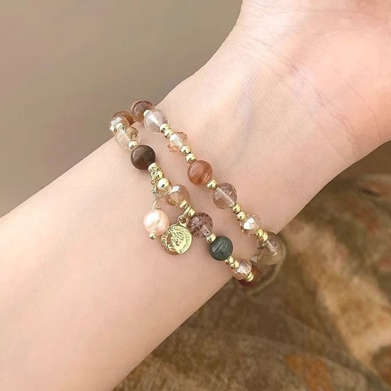 Designs) Bracelet Gemstone (Various Faux Alloy