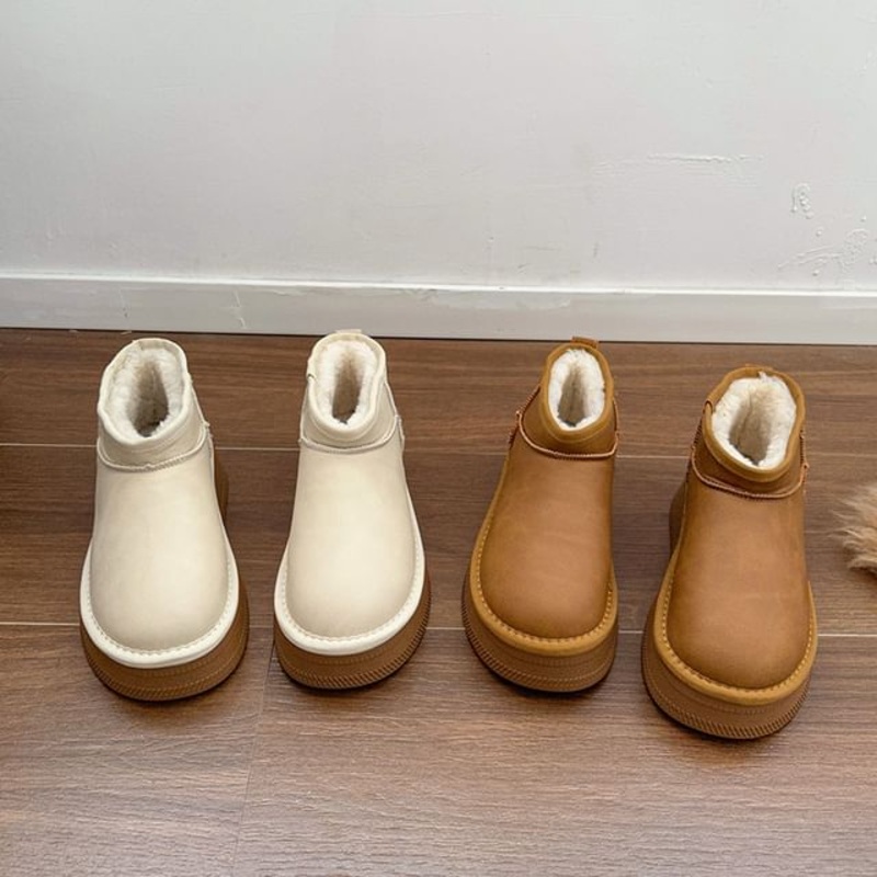 Boots Snow Platform Ankle|Brown|Off-White|35|36|37|38|39|40