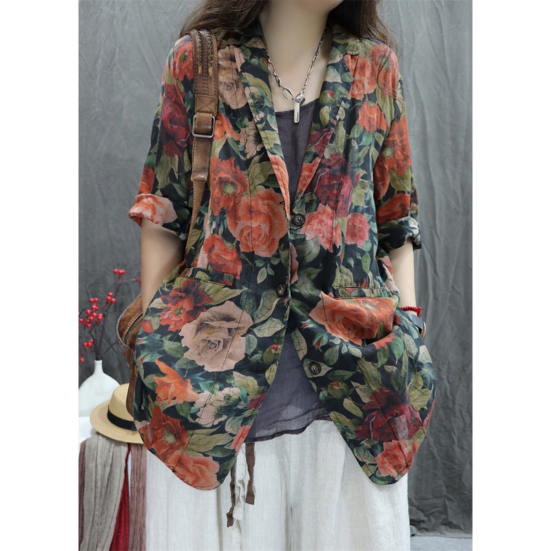 Button Pockets Collar Bracelet Cotton Pan Coats Peter Orange