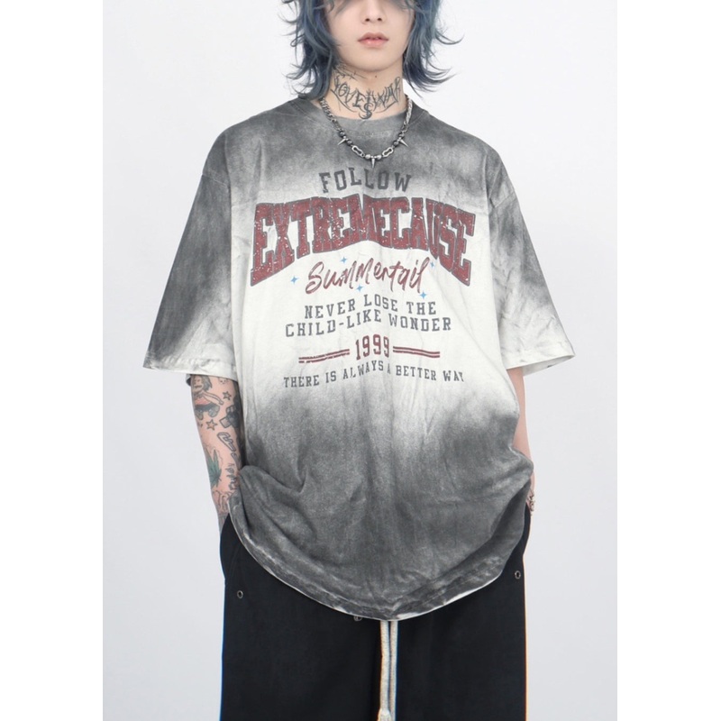 Half Art O Gradient Cotton Print Mens Sleeve T Shirt Neck Color