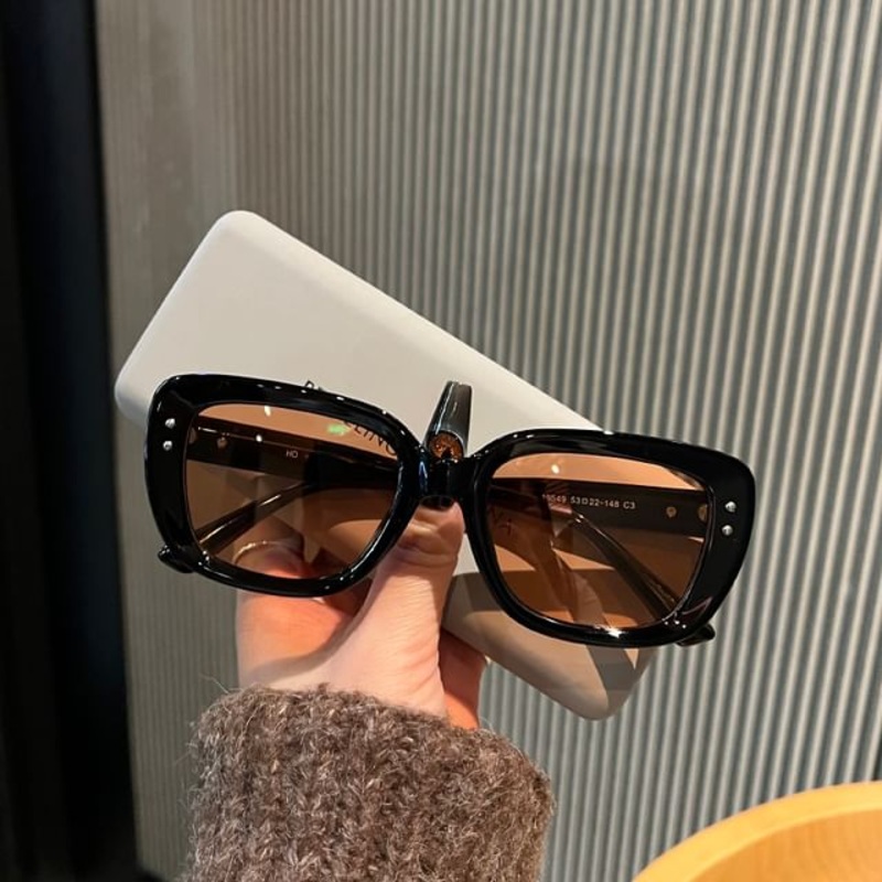 Thick Sunglasses Frame|Black Frame – Black|Black Frame – Orange|Light Coffee Frame – Brown|White Frame – Black|One Size