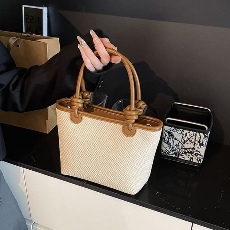 Bag Contrast Trim Crossbody|Black|Brown|One Size