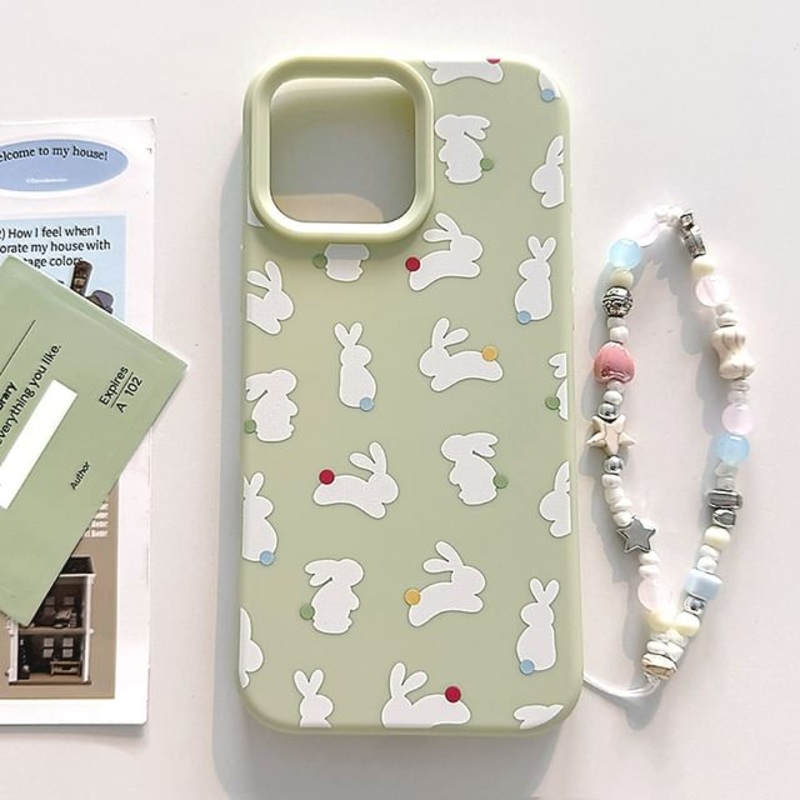 Case / Strap Set Rabbit Phone|With Strap – Green|Without Strap – Green|iPhone 11|iPhone 12|iPhone 12 Pro|iPhone 12 Pro Max|iPhone 13|iPhone 13 Pro|iPhone 13 Pro Max|iPhone 14|iPhone 14 Pro|iPhone 14 Pro Max|iPhone 15|iPhone 15 Pro|iPhone 15 Pro Max|iPhone