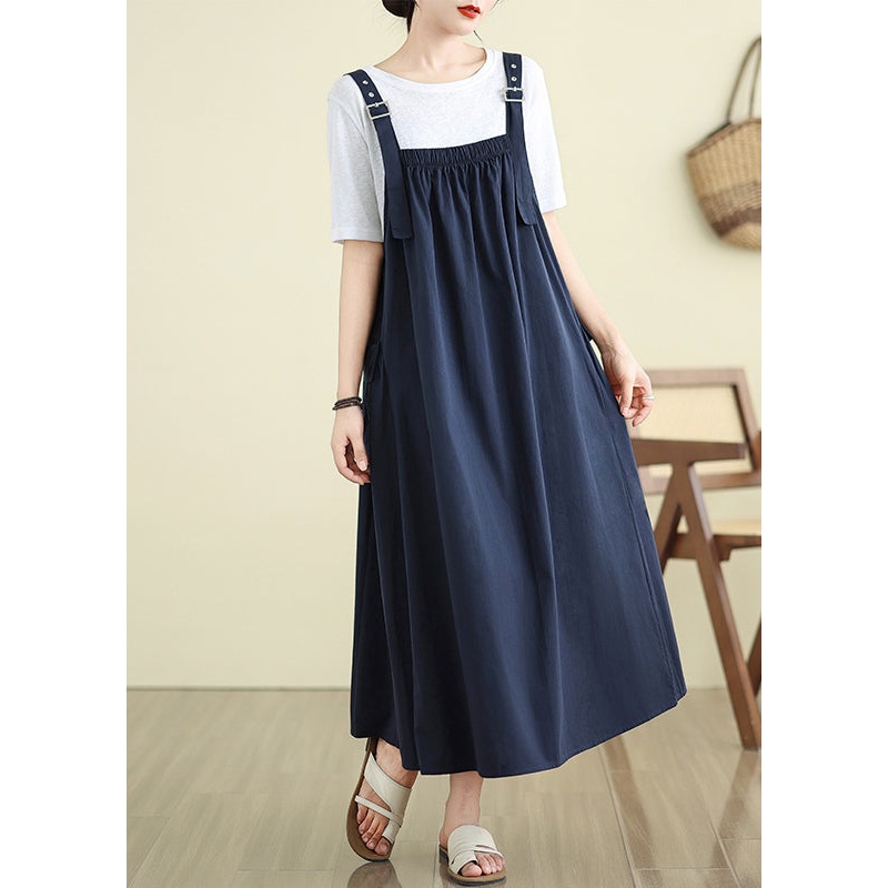 Summer Dress Exra Cami Hem Loose Large Stylish Navy