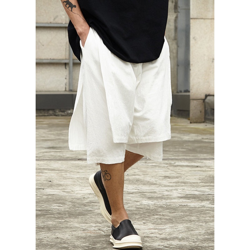 White Pockets Shorts False Men New Cotton Pieces Summer Two