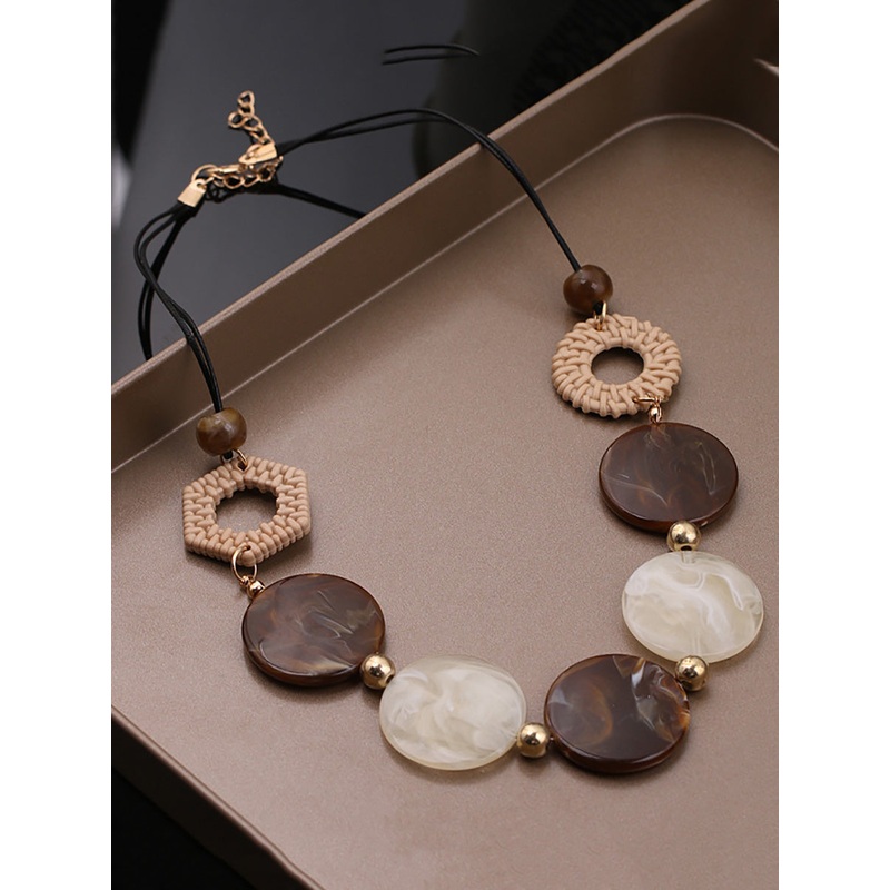 Women Resin Necklace Acrylic Vintage
