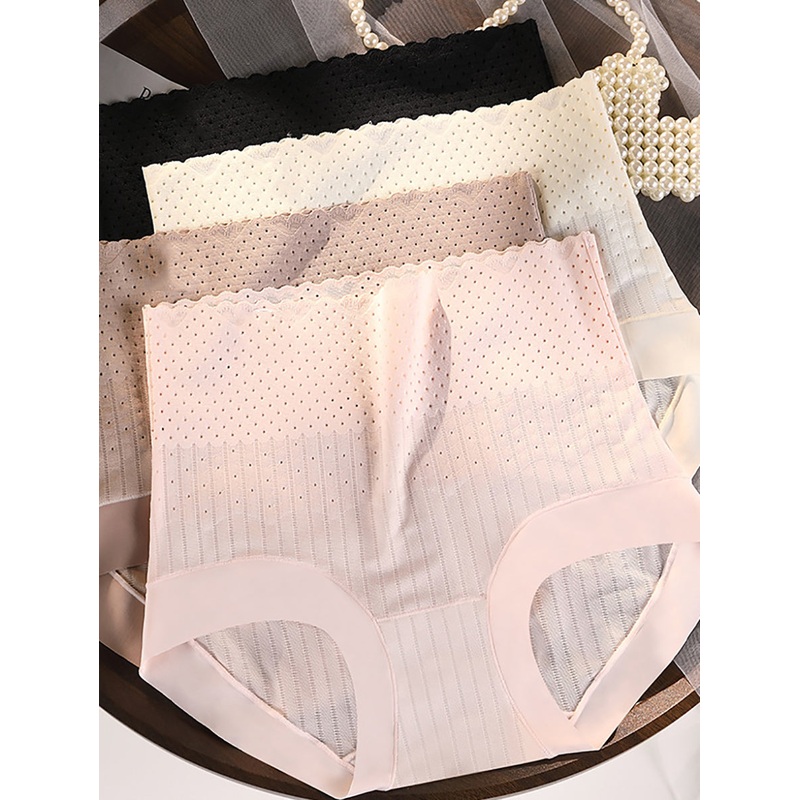4 High Women Pieces Underwear Waist Summer Color Pure